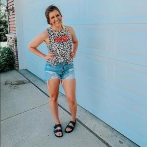 AC/DC free people leopard print tank top